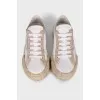 White textile sneakers