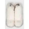 White fur ankle boots