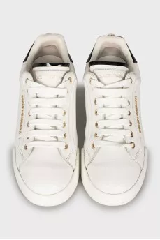 Portofino white leather sneakers