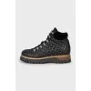 Quilted leather boots