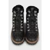 Quilted leather boots