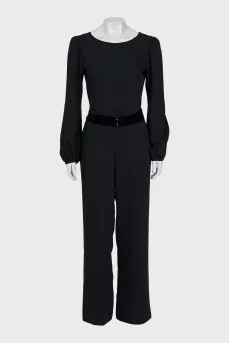 Fitted jumpsuit with belt