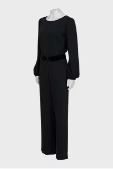 Fitted jumpsuit with belt