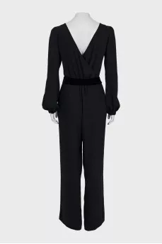 Fitted jumpsuit with belt