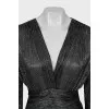 Fitted dress in silver color