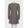 Fitted dress in a checkered pattern