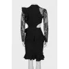Dress with lace sleeves