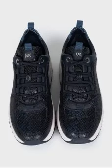Blue sneakers in animal print