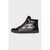 Suede and canvas sneakers with signature logo