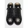 Suede and canvas sneakers with signature logo
