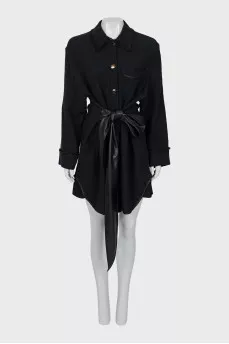 Black shirt dress