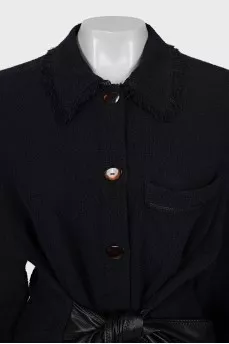 Black shirt dress
