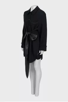 Black shirt dress