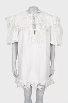 Straight cut dress with ties