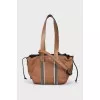 Leather bag with long handle