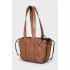 Leather bag with long handle