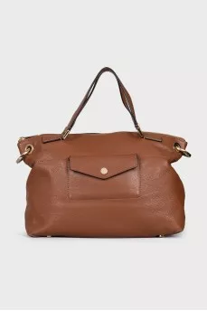 Brown leather bag