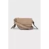 Leather bag with patch pocket