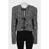 Single-breasted jacket in black and white