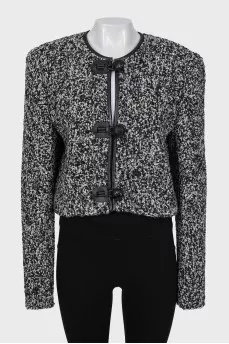 Single-breasted jacket in black and white
