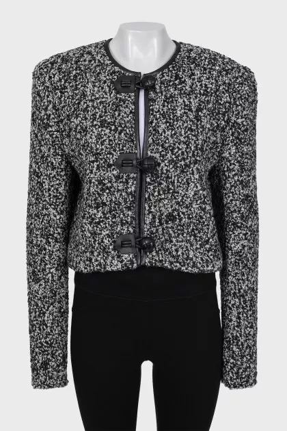 Single-breasted jacket in black and white