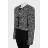 Single-breasted jacket in black and white