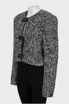 Single-breasted jacket in black and white