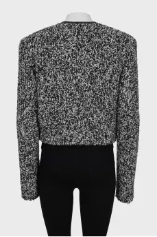 Single-breasted jacket in black and white