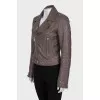 Brown leather jacket