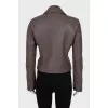 Brown leather jacket