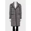 Black and white button coat