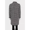 Black and white button coat