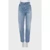 Straight fit high waist jeans