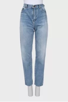 Straight fit high waist jeans