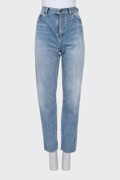 Straight fit high waist jeans
