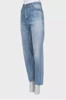 Straight fit high waist jeans