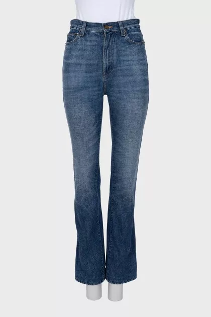 Blue straight fit jeans
