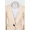 Wool jacket with button fastening
