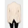 Wool jacket with button fastening