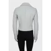 Leather jacket with silk lining