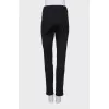 Wool trousers with zippers