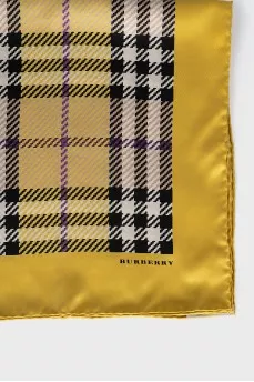 Checkered silk scarf