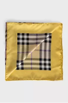 Checkered silk scarf