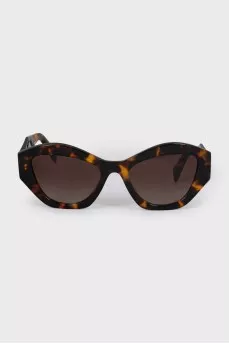 Sunglasses with gold logo