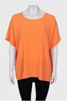 Orange silk blouse
