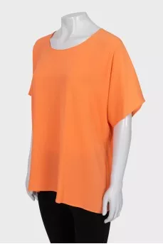 Orange silk blouse