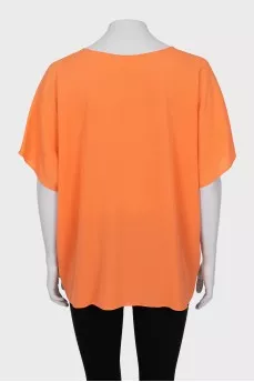 Orange silk blouse