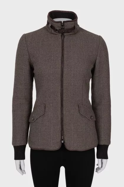 Reversible cashmere jacket