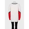 Knitted wool sweater with V-neck