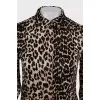 Silk blouse with animal print
